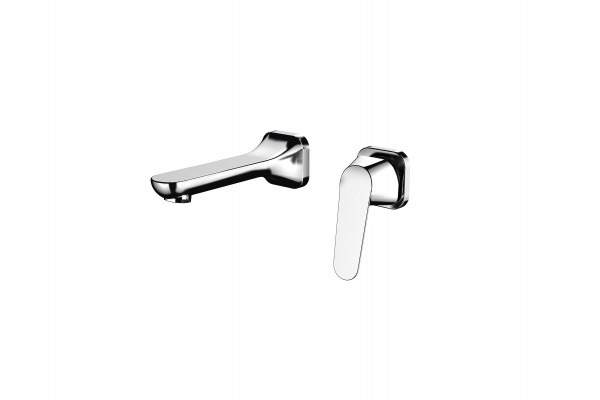 Wall-mounted basin mixer